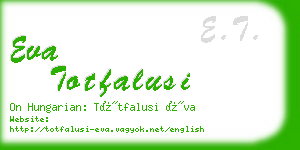 eva totfalusi business card